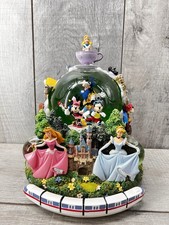 VTG Disney 4 Park Musical 4 Snow Globes Moving Monorail ALICE Zip-A-Dee-DO-DAH picture