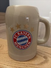 FC Bayern Munich Embossed Crest Ceramic Beer Mug Football Souvenir Beirkrug New picture
