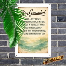 God Grant Me Serenity Watercolor Prayer Tin Sign 8x12 Religious Art picture