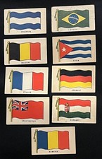 9 NON SPORT CARDS WILBUR-SUCHARD FLAGS  SEE DESCRIPTION FOR COUNTRIES picture