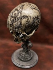 Masonic Skull Real Human Skull Resin REPLICA ONLY - Free Mason Skull And Bones picture