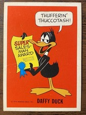 Daffy Duck 1974 National Periodical Warner Bros Wonder Bread Trading Card, VG/EX picture