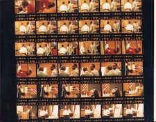 LG115 1996 Original Color Contact Sheet Photo SPOUSAL ABUSE TRIAL WARREN MOON picture