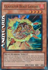 GLADIATOR BEAST LAQUARI (Gladiator Beast Laquari) Super R • TU05 EN002 YUGIOH picture