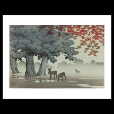 Kawase Hasui - Nara Park Art Card Print picture