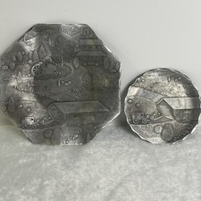 Vintage American Forging Hand Forged USA Metal Plate Trays Trinket Dish Detailed picture
