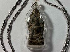 Very Old Thai Buddha Amulet in Sealed Acrylic Case with 24