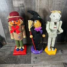 3 Nutcrackers: Target 2005 Limited Edition: Halloween - Witch, Mummy, Scarecrow picture