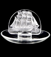CARAVELLE LALIQUE Crystal Pin Tray 3.5