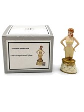 Midwest PHB 1940s Lingerie Porcelain Trinket Box w Nylons picture