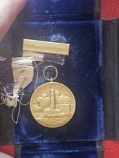 RARE 1949 ESSO MERIT TO ORDER STANDARD OIL MORRO CASTLE Medal ORIGINAL RIBBON picture