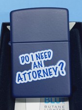 Zippo Do I Need An Attorney Navy Matte 28063 picture