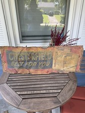 Vintage 1950s Chesterfield Cigarettes Tin Sign “Best for you” ad campaign  picture