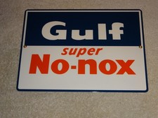 VINTAGE GULF SUPER NO NOX GASOLINE +DOG EARS 11