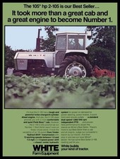 1977 White 2-105 Tractor - 105 Horsepower - NEW METAL SIGN: 12x16