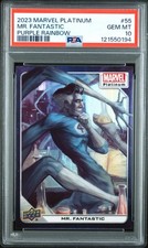Marvel 2023 Platinum Mr. Fantastic Purple Rainbow PSA 10 picture