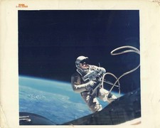1965 NASA Gemini 4 Ed White First American Spacewalk Red Number Photo picture