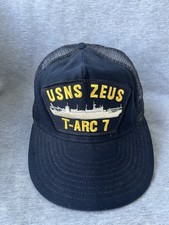 Vintage Original USNS ZEUS T-ARC 7  United States Snapback Hat Cap US Navy picture