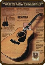 1977 YAMAHA FG-375S JUMBO FOLK GUITAR Vintage-Look DECORATIVE REPLICA METAL SIGN picture