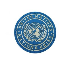 Reflective IR UNITED NATIONS NATIONS UNIES F/L UN BLUE Army Hook Loop Patch-K picture