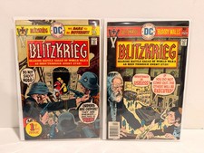 Blitzkrieg #1 & #2 Battle Sagas of World War 2 DC Comics Mid Grade 2 Books 1976 picture