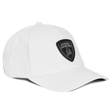 GENUINE Lamborghini Black Shield Logo Cap White picture