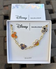 BaubleBar Disney Halloween Mickey pumpkin witch mummy charm bracelet gold picture