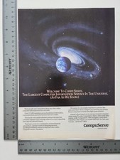 Compuserve Computer Information Service Universe Vintage Print Advertisement picture