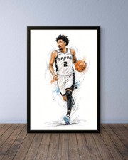 Dylan Harper Spurs Basketball Poster Art Print Picture Wall Art Print picture