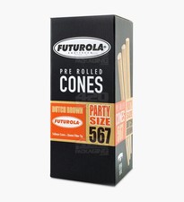 Futurola Party Size Dutch Brown Bulk Box Cones - 567 Count picture