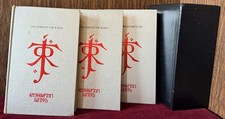 Rare 1981 The Lord of the Rings Silver Anniversary Edition 3 Book Set With Case picture
