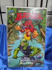 Badger: Mad Monkey Shock N' Roll #3 VF/NM; 1First | Mike Baron - We Combine.  picture