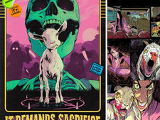 PREORDER - It Demands Sacrifice #1 Cover F 1:20 Flops Retro Variant Bad Idea NM picture