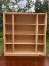 Hallmark Merry Miniatures Wood Multi-Compartment Display Shelf Shadow Box USA picture