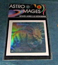 Vintage 1980's Astro Images Styracosaurus Dino 3-D Hologram Foil sticker picture