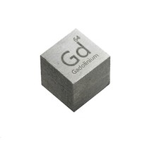 Gadolinium Metal 25.4mm 1 Inch Density Cube 99.9% Element Collection USA SHIP picture