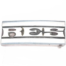 Frank Patania Sr RES southwestern modernist sterling silver belt buckle picture