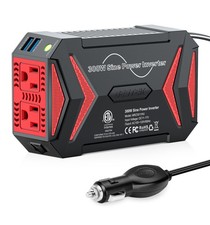 BESTEK Pure Sine Wave Power Inverter, 300W DC 12-17V to 110V AC Car Adapter picture