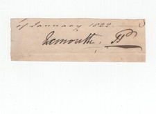 Admiral Edward Pellew 1st Viscount Exmouth (1757–1833) Signed Clip / Autographed picture