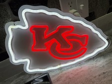 KC Chiefs LED Neon Sign  Wall Sign NFL  16 by 11” Kansas City picture