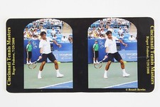 ROGER FEDERER Cincinnati Tennis Masters Color Stereoview 2008 Brandt Rowles #5 picture