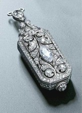 5.20Ct Marquise Cut Lab-Created Diamond Engagement 14K White Gold Finish Pendant picture