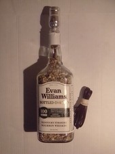 Vintage 1.75L Evan Williams Bourbon Bottle Table Lamp Working Bar Decor picture