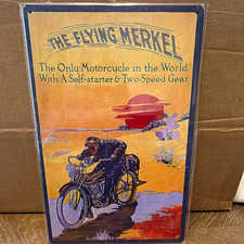 The Flying Merkel Vintage Motorcycle Advertising Metal sign by J.P. Schmidt picture