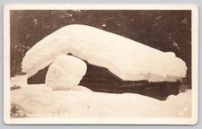 Trappers Haven Heavy Snow North Idaho Winter Scene Ross Hall RPPC Postcard picture