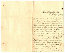 Vintage 1895 Handwritten Letter Between Friends ( Huntington, Pennsylvania ) picture