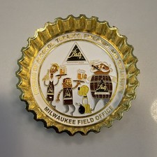ATF Milwaukee MACK’s DESIGNS Challenge Coin Gold Bottle Cap RARE Wisconsin picture