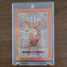 2025 Topps Chrome Disney Minted Tigger Orange Refractor /25 picture