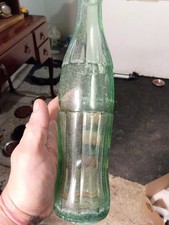 1920s Fort Worth Texas Green Glass Paneled Crown Top Soda Bottle FT WORTH TEX picture