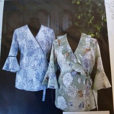 Peasant Romantica Wrap Peasant Blouse Brensan Studios BSSI24 4-18 S-XL Sewing picture